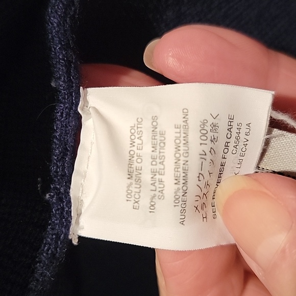 J. Cew Wool Open Front Sweater Blazer Knit Jacket Blue Merino wool size Xs - Picture 5 of 5